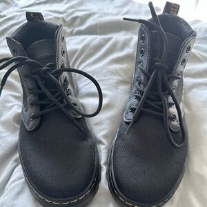 Doc Martens Black Canvas Boots. Size 8 US. Never worn